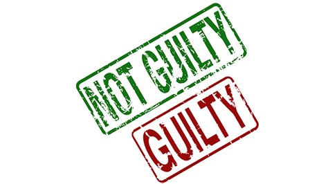 guilty and not guilty meaning